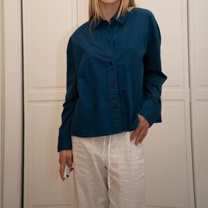 Blue Button-Up Shirt